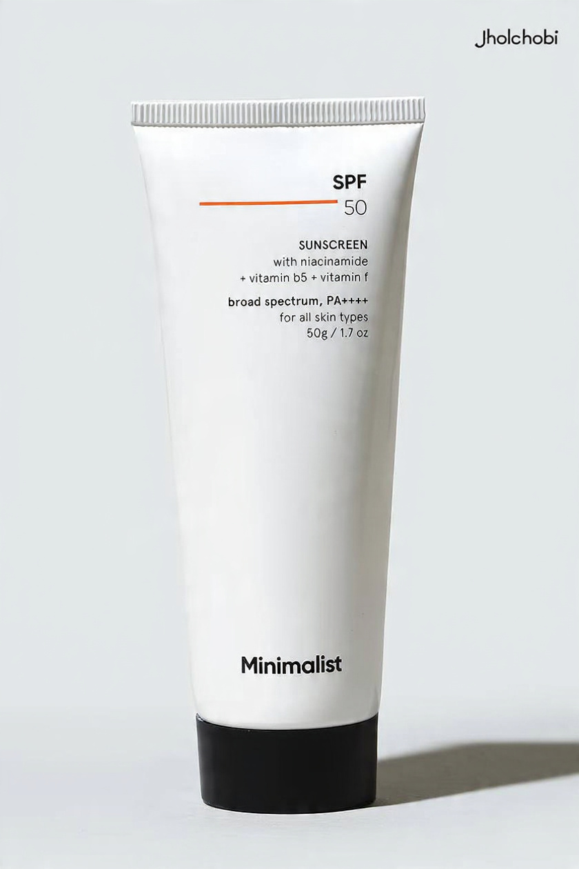 Minimalist Sunscreen SPF 50 PA++++ 50gm | Clinically Tested in US (In-Vivo) | Lightweight Cream with Multi-Vitamins | No White Cast | Broad Spectrum Niacinamide Sunscreen For Oily Skin, Dry Skin | For (P-2503)